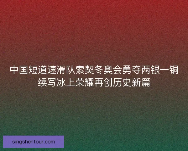 中国短道速滑队索契冬奥会勇夺两银一铜续写冰上荣耀再创历史新篇